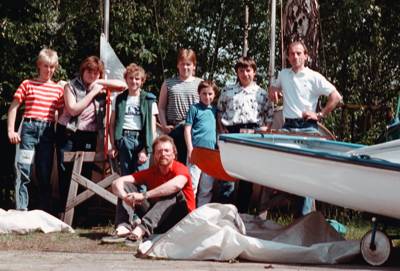 Segel-AG 1990 im Bootshaus "Dostal"