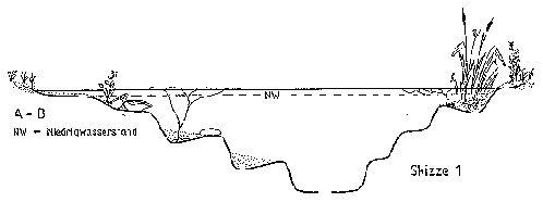 Planskizze des Schulteichs