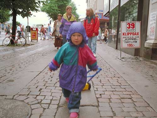 Mit dem Rasenmher durch Gteborg