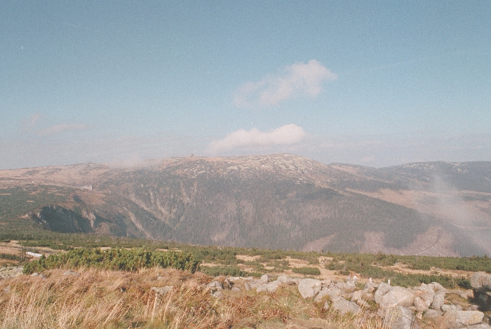 Blick vom Vrbatova (Goldhhe) zur Schneekoppe